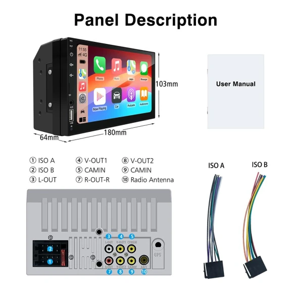 7-inch Carplay Android Auto Player — Stereo Receivers, Auto Accessories Home