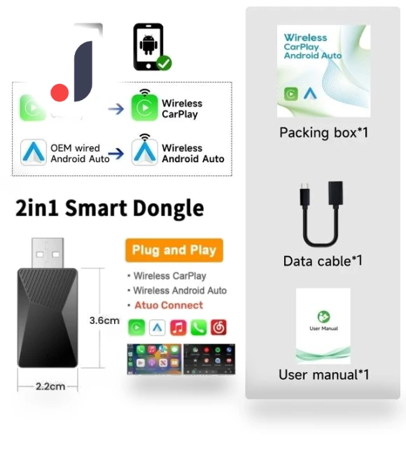 Mini 2-in-1 AI Box Carplay — Car Accessories & Gadgets, LEXXSON