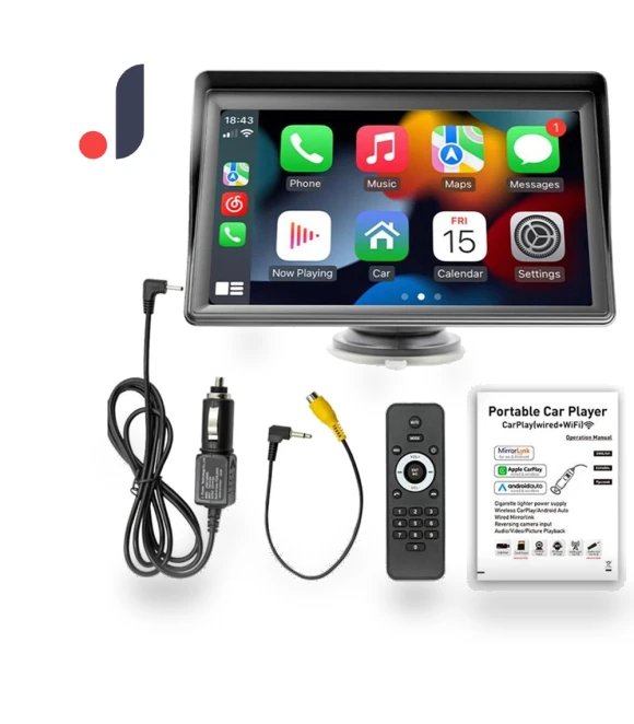 Universal 7-inch Car Radio with Wireless CarPlay and Android Auto — Stereo Receivers, Auto Launcher