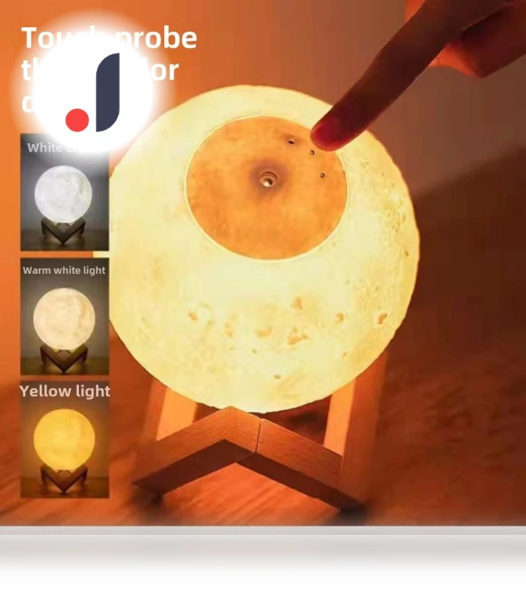 3D Moon Shape Air Humidifier with LED Night Light — Air Moisturizers, Pento Smart