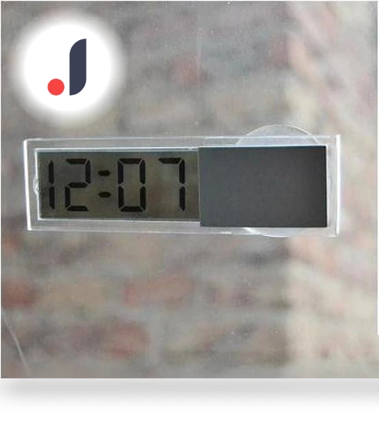 Car LCD Clock and Thermometer with Suction Cup — Clock, AI Supermarket