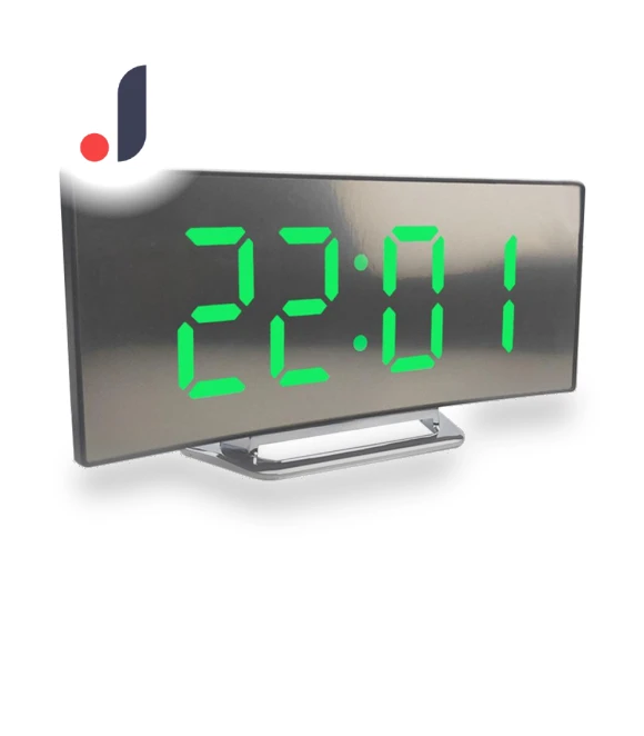 LED Curved Electronic Clock with Sleep Temperature — Clocks, Chic Interiors