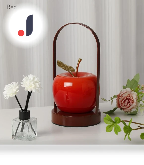 Rechargeable LED Apple-Shaped Desk Lamp — Creative Lighting Solutions, Chic Home