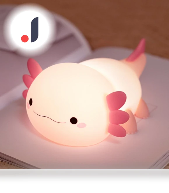 Silicone Axolotl Night Light — Night Lights, Modern Home Furnishing