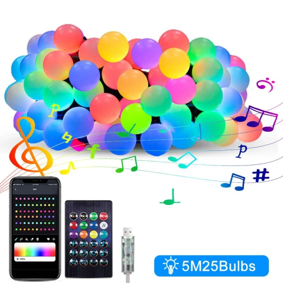 Smart RGB LED String Lights — Outdoor String Lights, Modern Home Furnishing