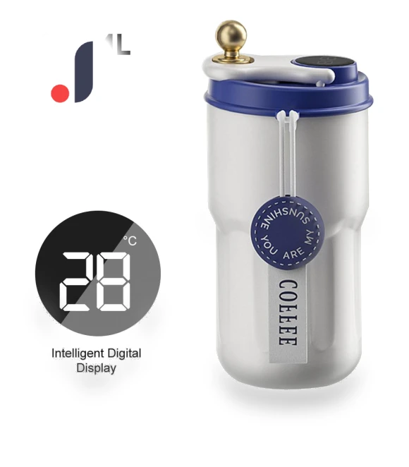 Smart Thermos Bottle with LED Temperature Display — Beverage Warmers, Chic Interiors