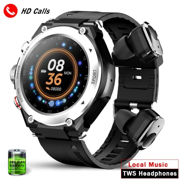 Smart Watch 2 In 1 TWS Wireless Bluetooth Headset — Wearable Accessories, Tiktop2
