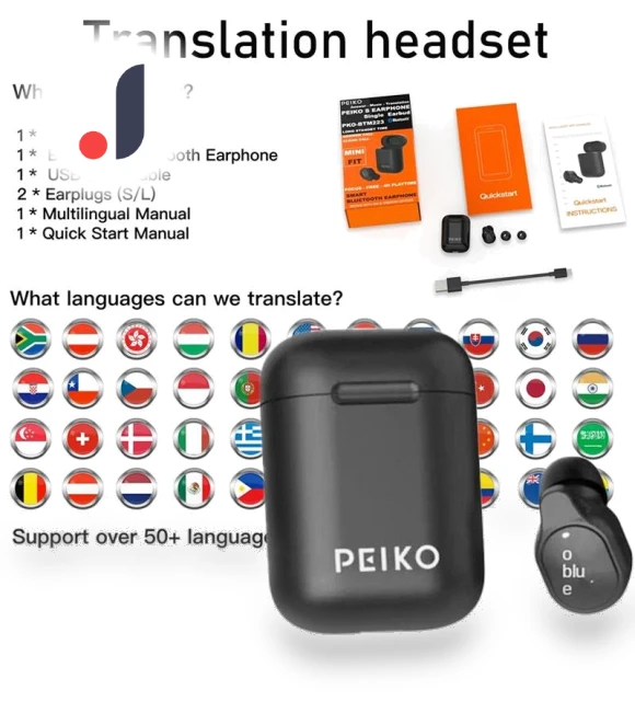 Instant Translation Headphones — Language Translators, Qichuanxin