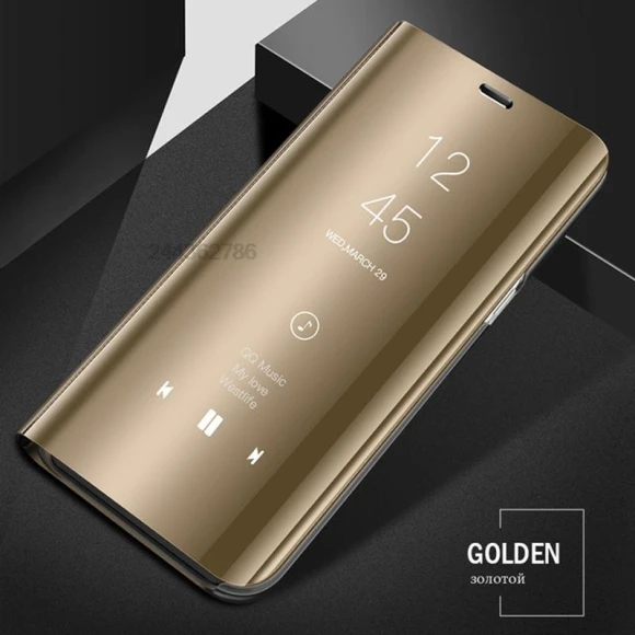 Mirror Smart View Leather Flip Cover — Flip Cases, hengbo-Cases