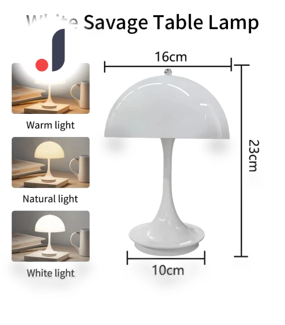 Rechargeable USB Night Light Scandinavian Mushroom Table Lamp — Lamps & Shades, Modern Home Furnishing