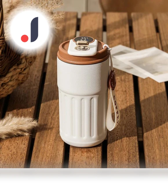 Smart Stainless Steel Thermos with LED Temperature Display — Travel Drinkware, DC-HOME Textile