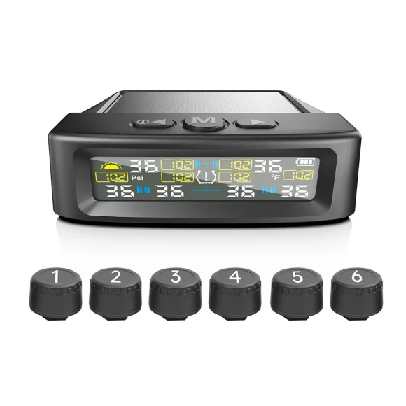 Solar-Powered Car Tire Pressure Monitoring System — TPMS Sensor Replacements, LIAESMART