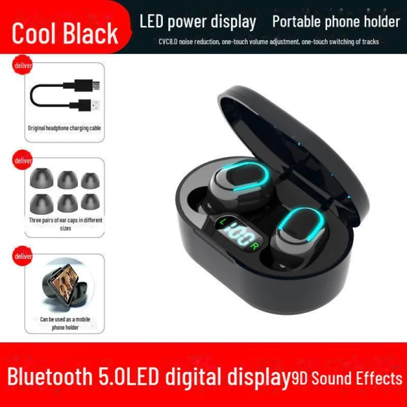 Wireless Dual-Ear Smart Mini In-Ear Sports Bluetooth Headset — In-Ear Headphones, AI Supermarket