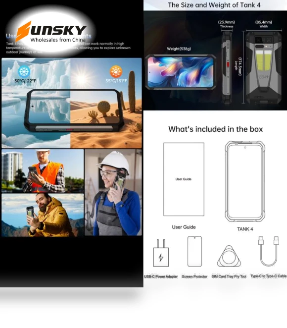 Night Vision Projector Rugged Phone — Mobile Devices & Accessories, Unihertz