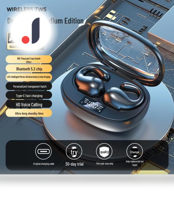 True Wireless Headset with Bone Conduction — On-Ear Headphones, AI Market