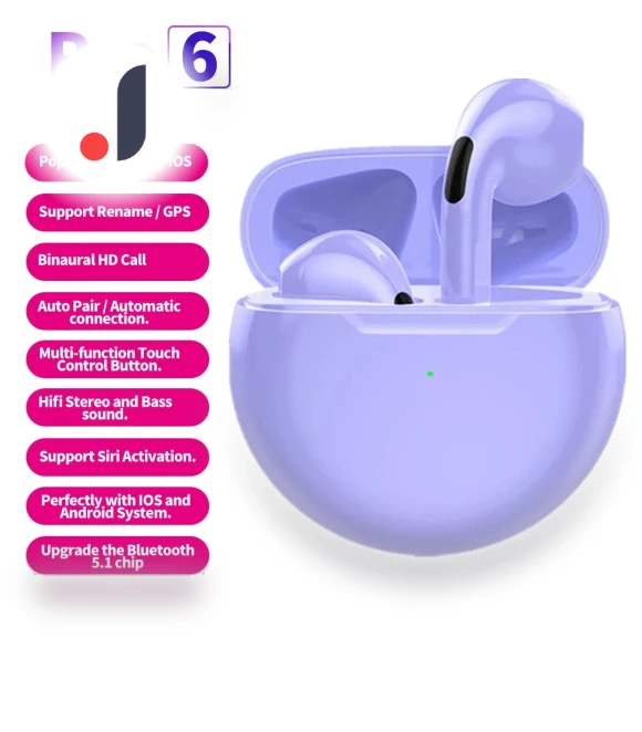 Wireless Earbuds Pro6 TWS — In-Ear Headphones, Uav parts center