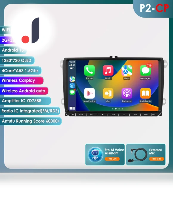 9-Inch 2Din Android 13 Car Multimedia Player — Stereo Receivers, OSSURET
