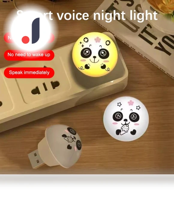 Artificial Intelligence Voice-Controlled Night Light with Bedside Remote and Camping Plug — Night Lights, Scatua