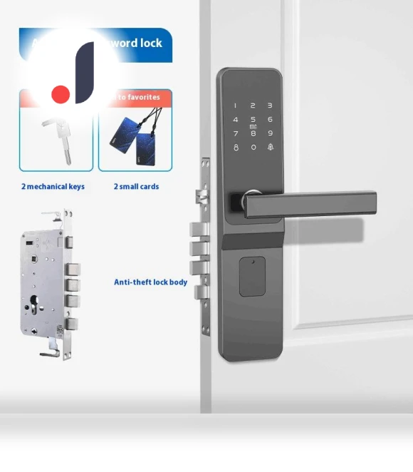 Smart Door Lock with Temporary Password and Bluetooth Remote — Smart Home Security, Lucky Lemon