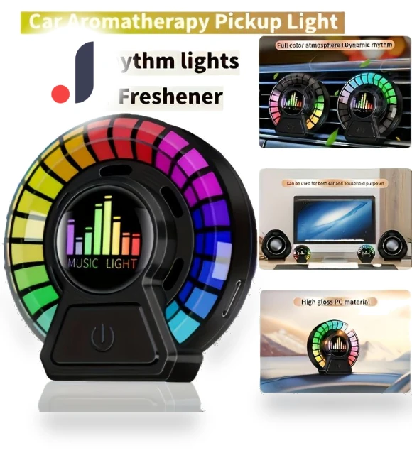Smart Voice Control Car Aroma Diffuser with Dynamic Rhythm Lighting — Car Air Fresheners, LSB01