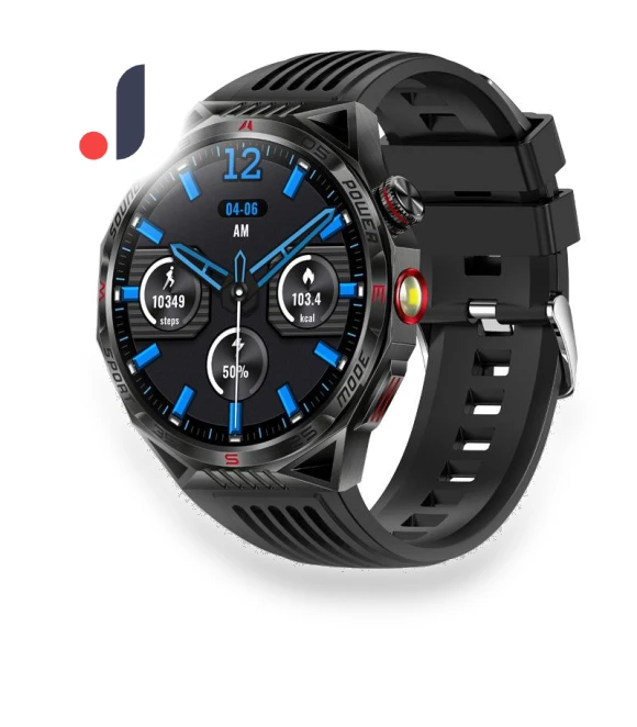Smart Watch for Men with LED Flashlight, Laser Pointer, Compass, and Sports Tracker — Smartwatches, ESTG