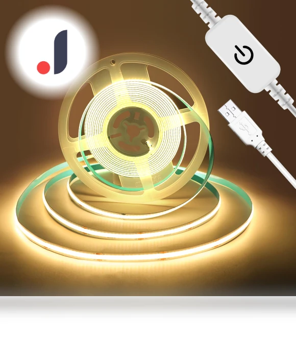 Touch Sensor Adjustable Brightness USB COB LED Strip — LED Strips, HOME-Auto-001