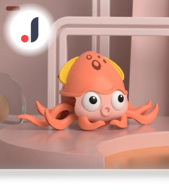 Automatic Sensor Dancing Squid Toy — Bath Time Fun, Zhiruei