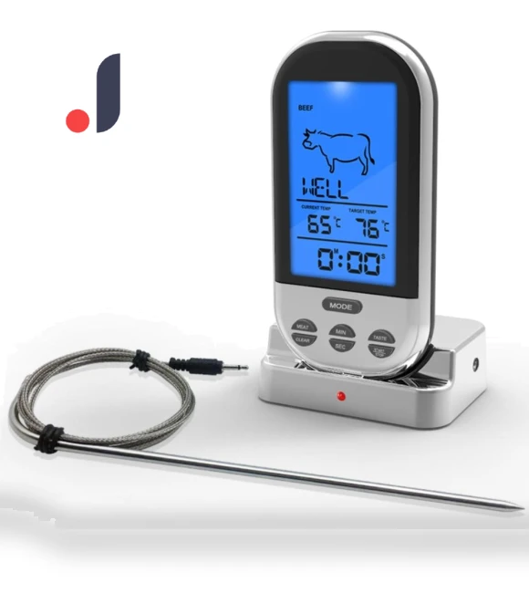 BBQ Thermometer with Timer Alarm — Instant-Read, zhongluo
