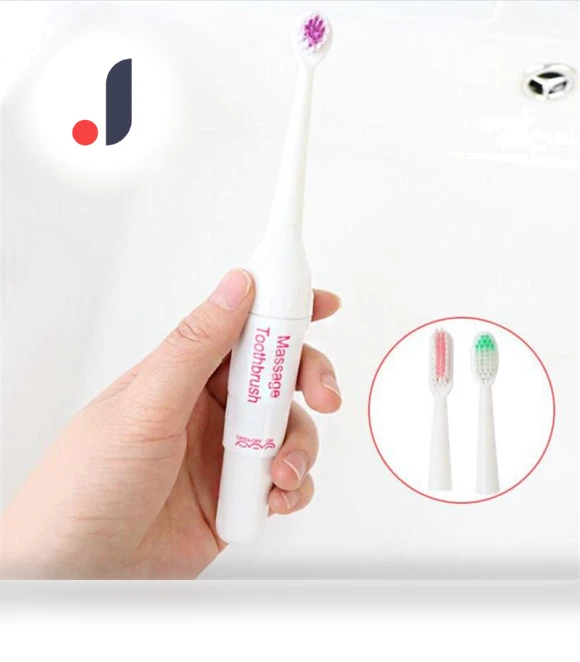 Electric Toothbrush with Smart Chip and 3 Replacement Heads — Electric Toothbrush Heads, beautybaby