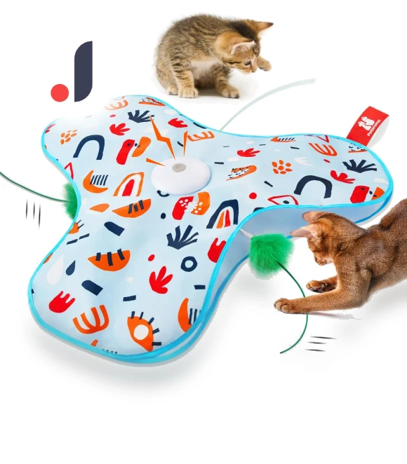 Interactive Cat Toy with Feathers — Cat Playthings, Yaouanyuan