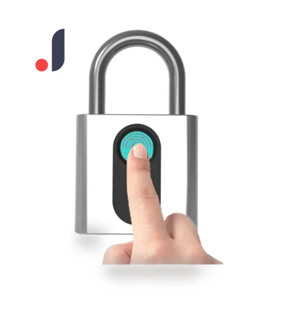 Keyless Smart Padlock with USB Charging — Biometric Security, Stermin