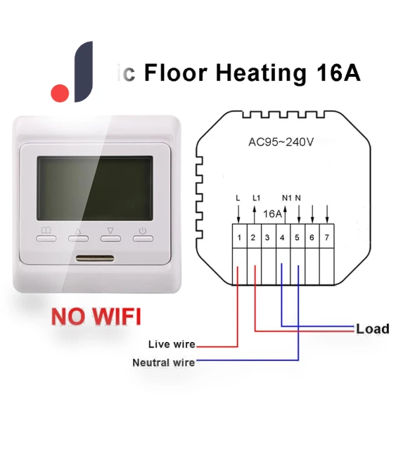 LCD Programmable Electric Digital Floor Heating Room Air Thermostat — Home Climate Control, Minco Thermostatic