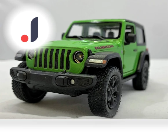 Scale 2018 Jeep Wrangler Inertial Die-Cast Car — Miniature Rides & Collectibles, KiNSMART