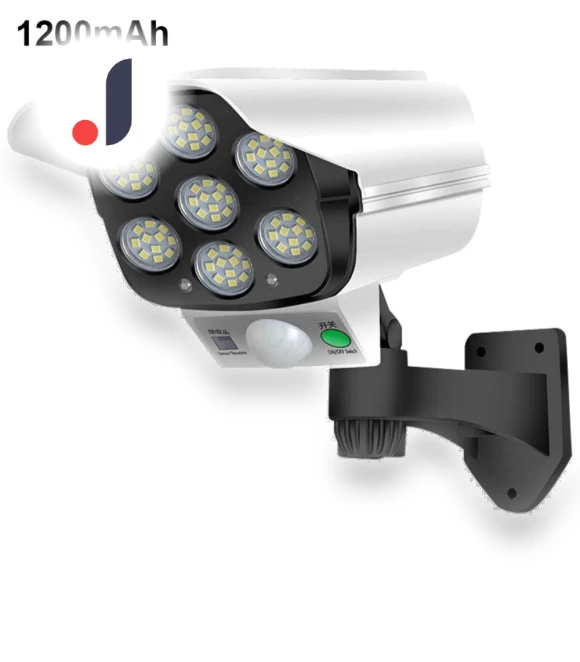 Solar Powered Dummy Camera Wall Lamp with Motion Sensor — Outdoor Security & Flood Lighting, Sntyjrmr