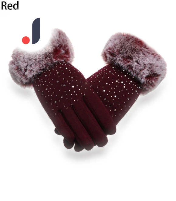 Touchscreen Gloves with Rhinestones — Glove Liners, Dongke
