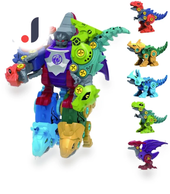 5-in-1 Dinosaur Transformation Robot Constructor Screw DIY Set — Construction Kits, Specials