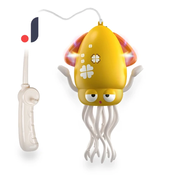 Automatic Obstacle Avoidance Squid Robot Toy with LED Lights — Interactive Figures & Robots, Nippon-Mart