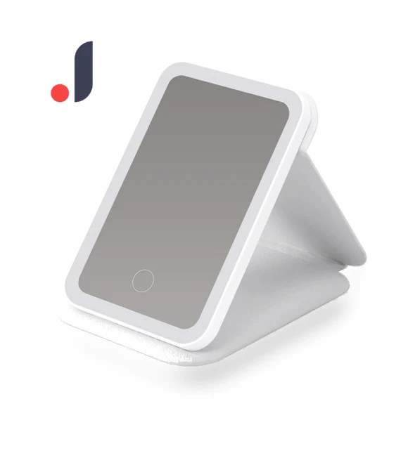 Lighted Makeup Mirror with Adjustable Brightness — Handheld, Jinmei