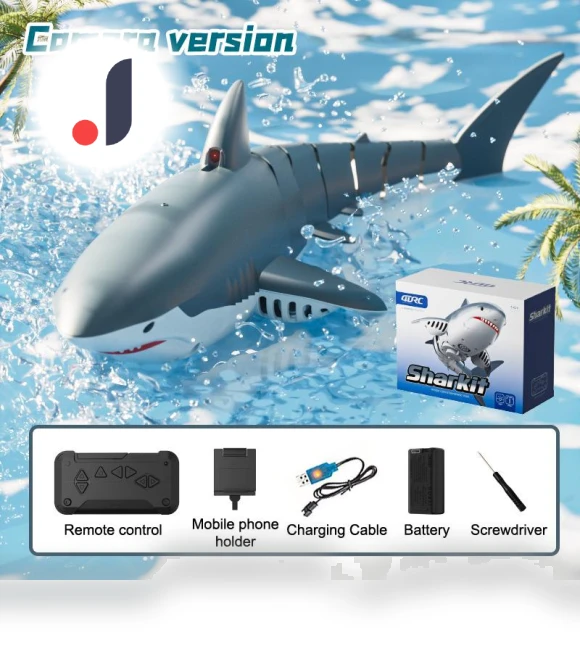 Remote Control Shark Toy with 4K HD Camera — Aquatic Vehicles, Each Insisting