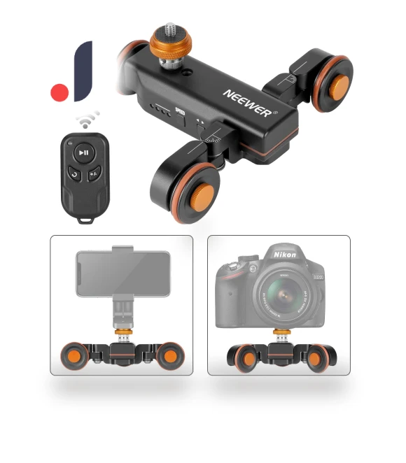 Wireless Video Camera Dolly with Remote Motorized Track Rail Slider — Cinematic Camera Dollies, NEEWER