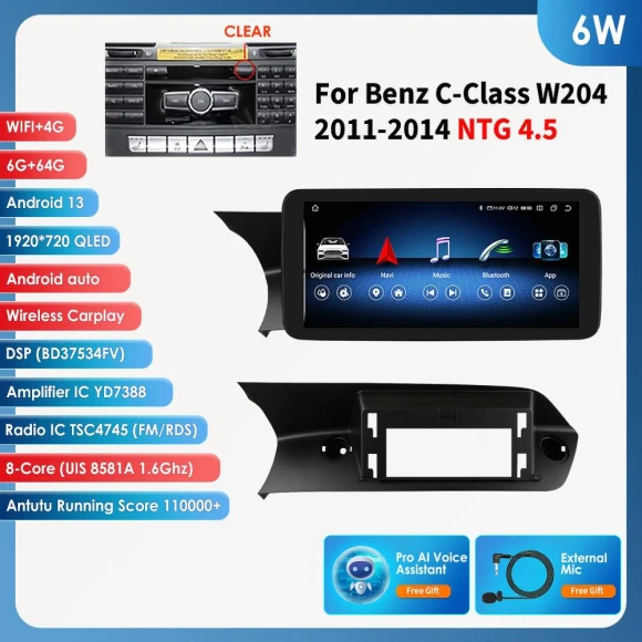 Car Multimedia System with Apple CarPlay and Android Auto — Stereo Receivers, OSSURET