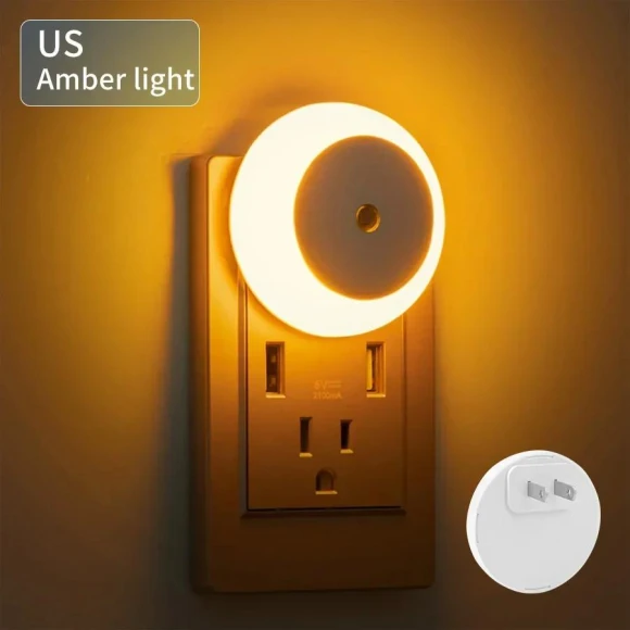 LED Night Light Smart Night Sensor Round Plug in Wall Night Lamp — Night Lights, JOHO - CarGear