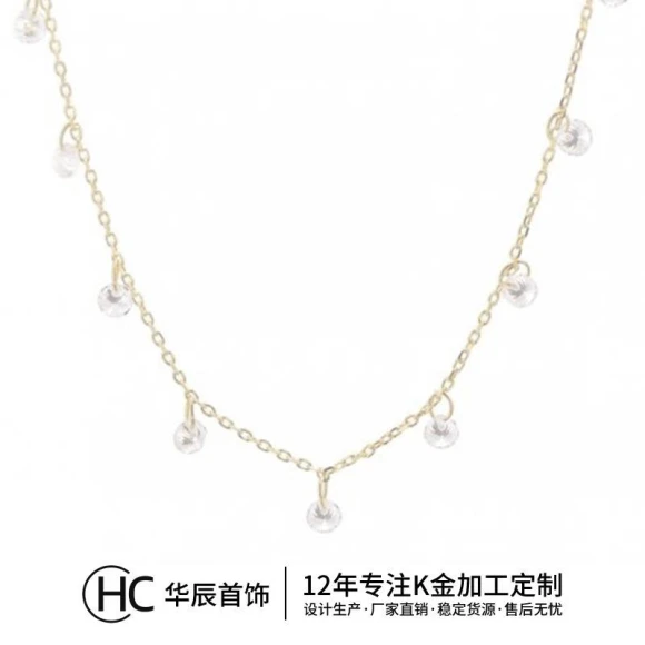 Luxury Smart 14K Gold Necklace Clavicle Chain — Smart Jewelry, Commodity Jewel