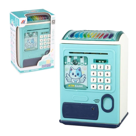 Smart Password Fingerprint Automatic Roll Money Piggy Bank — Savings & Piggy Banks, Happy Time For kids