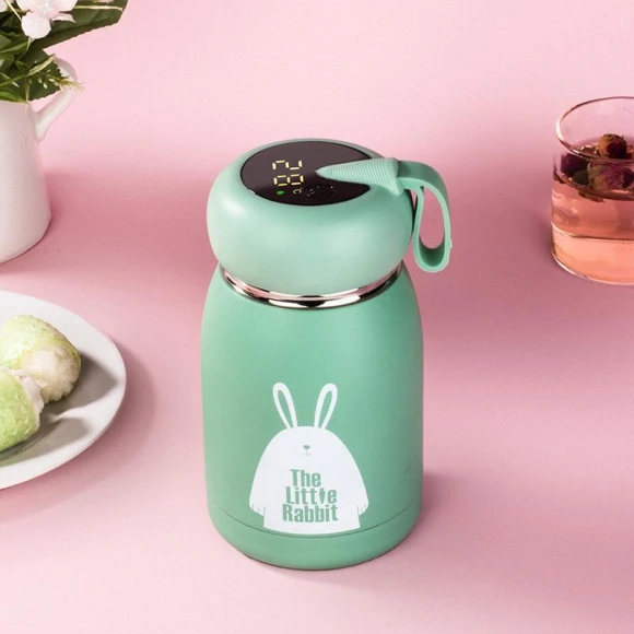 Smart Temperature Display Stainless Steel Kids Thermos — Travel Drinkware, Versatile Home Furnishing