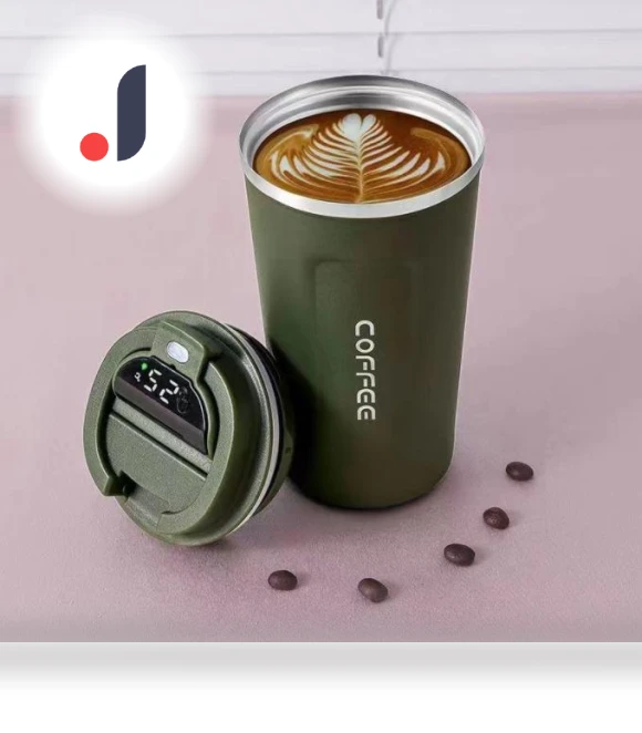 Smart Temperature Display Travel Mug — Beverage Warmers, Versatile Home Furnishing