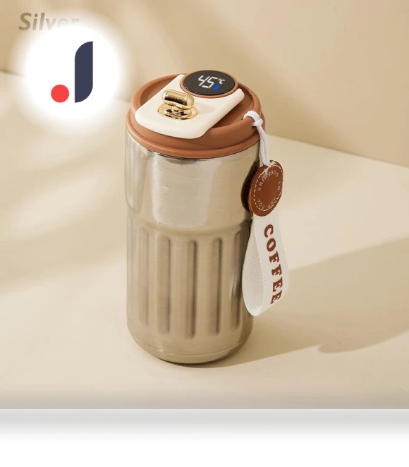 Smart Temperature Display Travel Vacuum Cup — Beverage Warmers, Versatile Home Furnishing