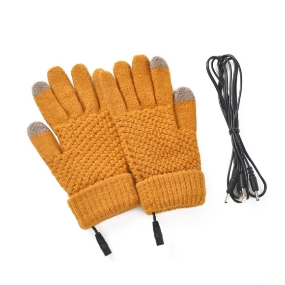 Touchscreen Heated Knitted Gloves — Gloves & Mittens, FSshinanhai