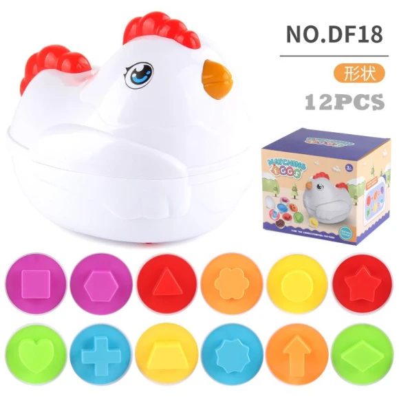 Twisted Egg Pairing Smart Egg Geometric Fruit And Vegetable Digital Early Education Educational Toy — Interactive Learning Devices, Happy Time For kids