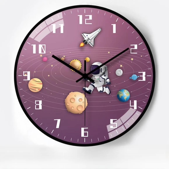 Creative Space Automatic Time Radio Wall Clock — Wall, Window glass film